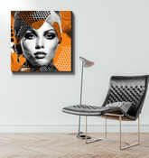 Colorful wrapped canvas for modern decor